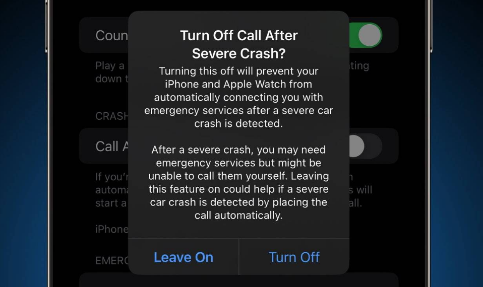 和硕苹果14维修分享 iPhone 14 和 Apple Watch 上关闭崩溃检测 